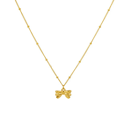 Dainty Bow Pendant Necklace - Sori Style